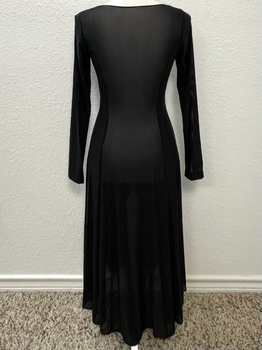 MOVE DANCE Womens LARGE Black Dione Long Sleeve Lyrical Dress Costume EUC - Picture 4 of 10